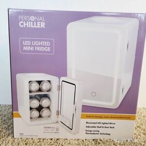 Brand New Personal Chiller LED Lighted Mini Fridge